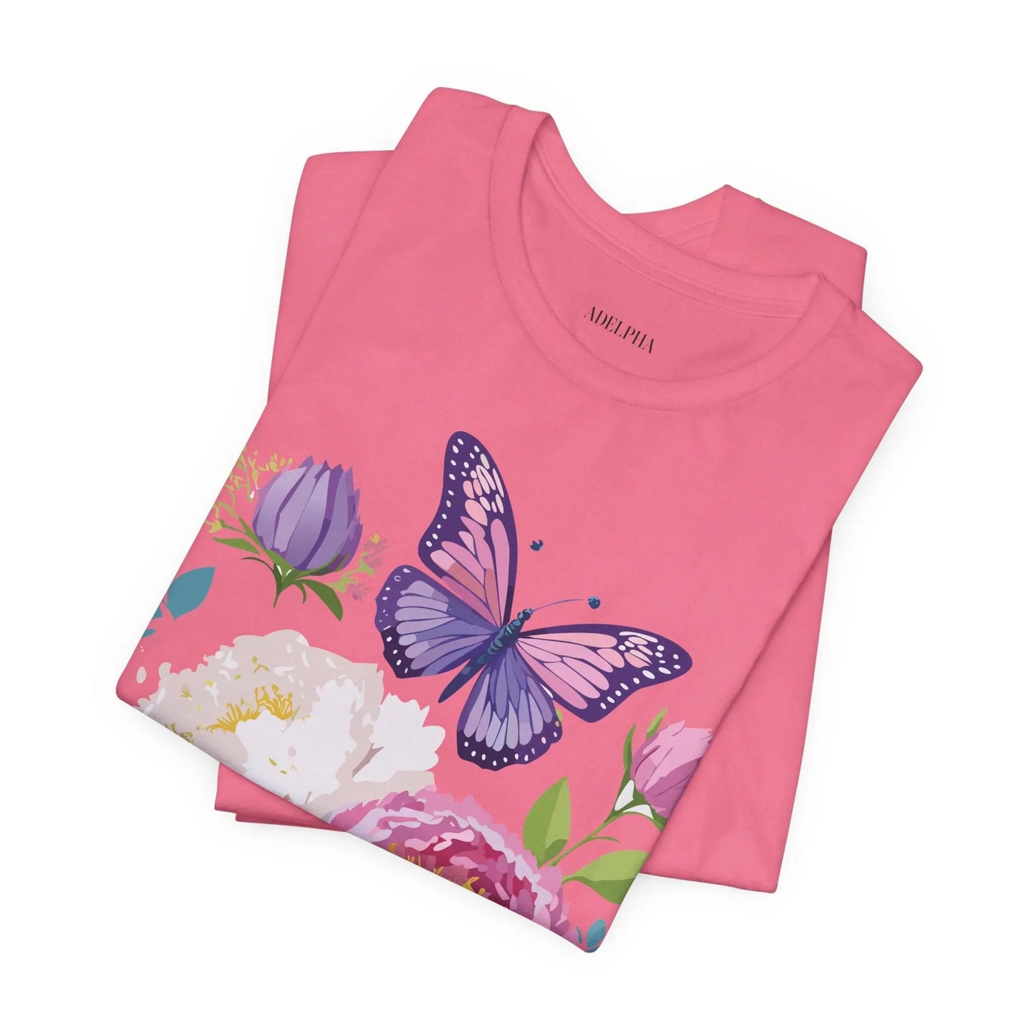 Floral Graphic T Shirt Unisex Vintage Inspired Adelpha Art Design Tee Short Sleeve