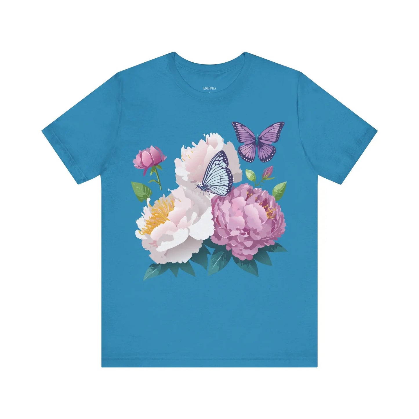 Adelpha Floral Graphic T Shirt Unisex Short Sleeve Art Design Tee Vintage Inspired