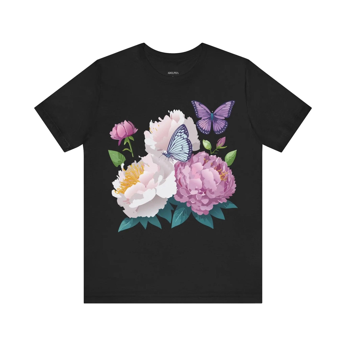 Adelpha Floral Graphic T Shirt Unisex Short Sleeve Art Design Tee Vintage Inspired