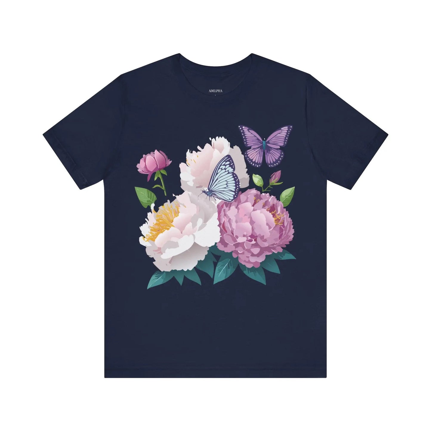 Adelpha Floral Graphic T Shirt Unisex Short Sleeve Art Design Tee Vintage Inspired