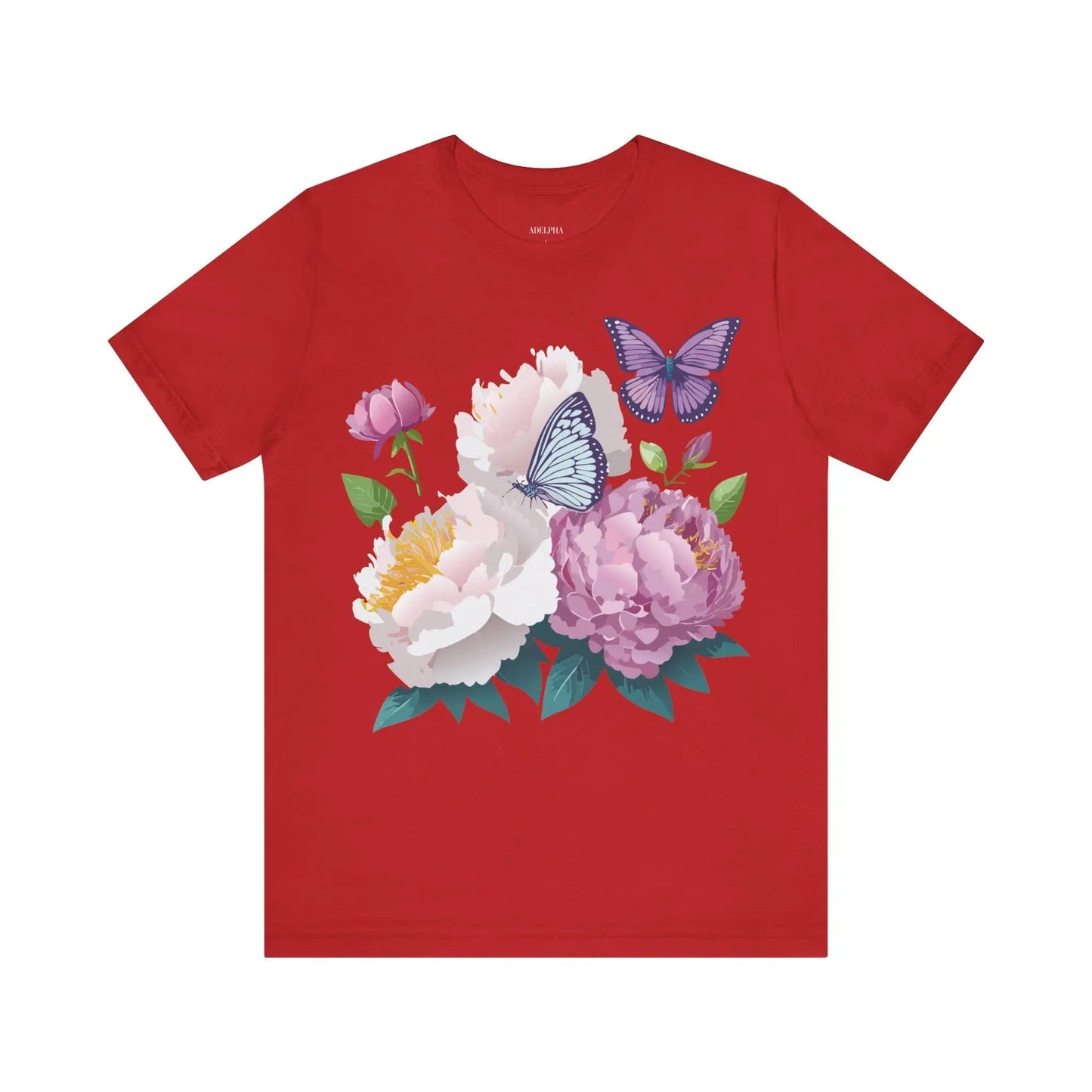 Adelpha Floral Graphic T Shirt Unisex Short Sleeve Art Design Tee Vintage Inspired