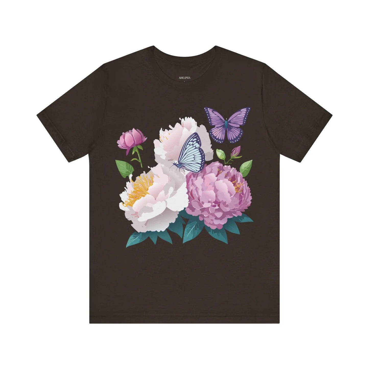 Adelpha Floral Graphic T Shirt Unisex Short Sleeve Art Design Tee Vintage Inspired