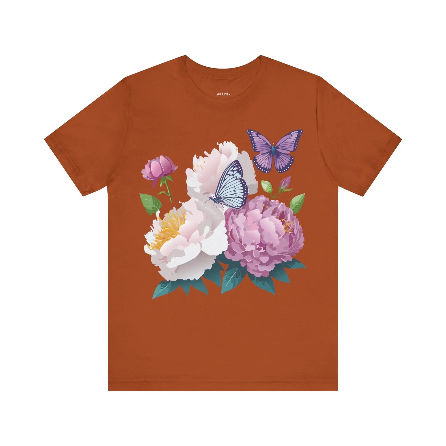 Adelpha Floral Graphic T Shirt Unisex Short Sleeve Art Design Tee Vintage Inspired