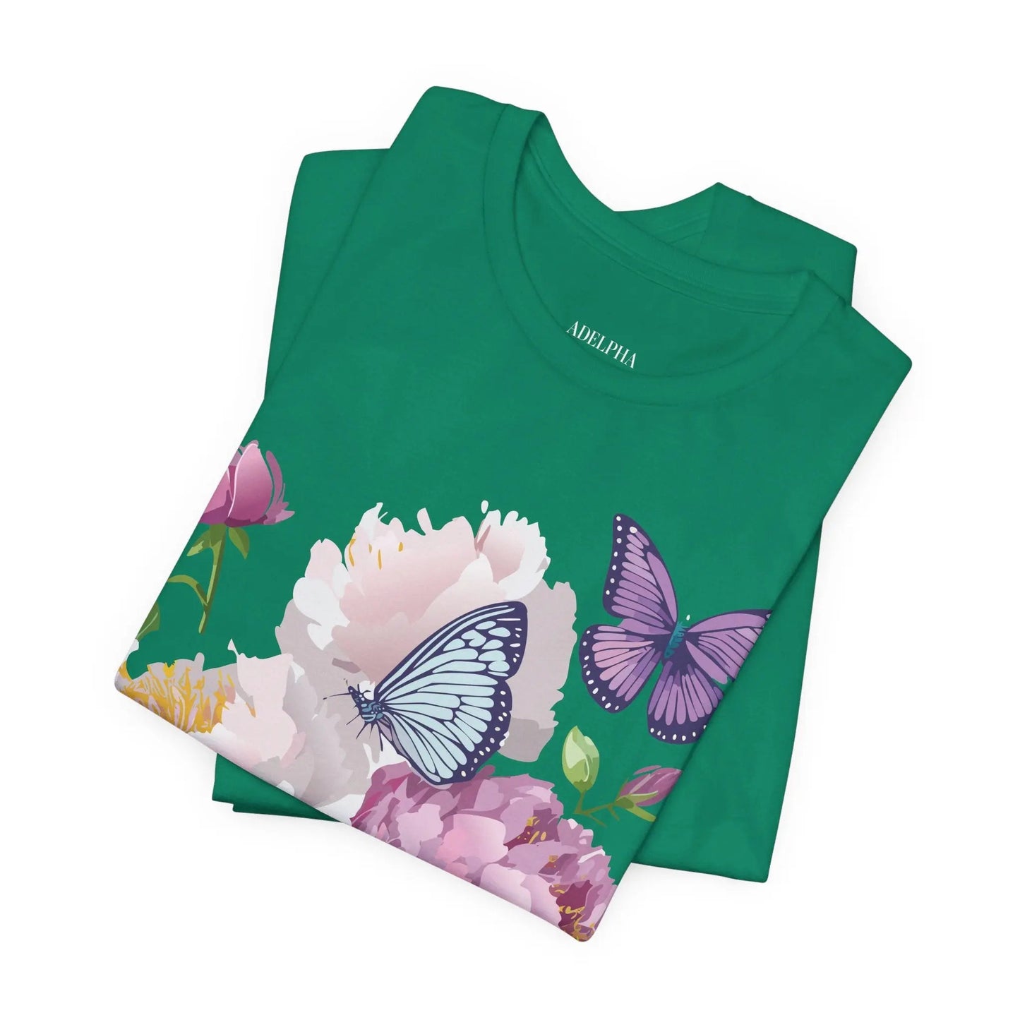 Adelpha Floral Graphic T Shirt Unisex Short Sleeve Art Design Tee Vintage Inspired
