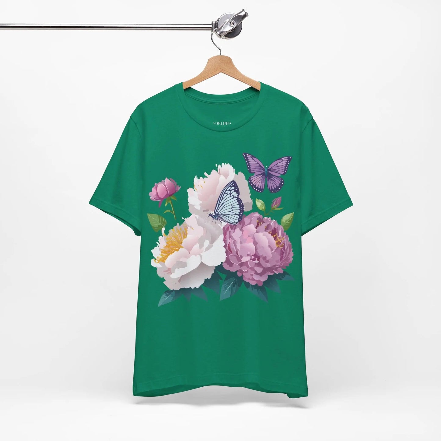 Adelpha Floral Graphic T Shirt Unisex Short Sleeve Art Design Tee Vintage Inspired