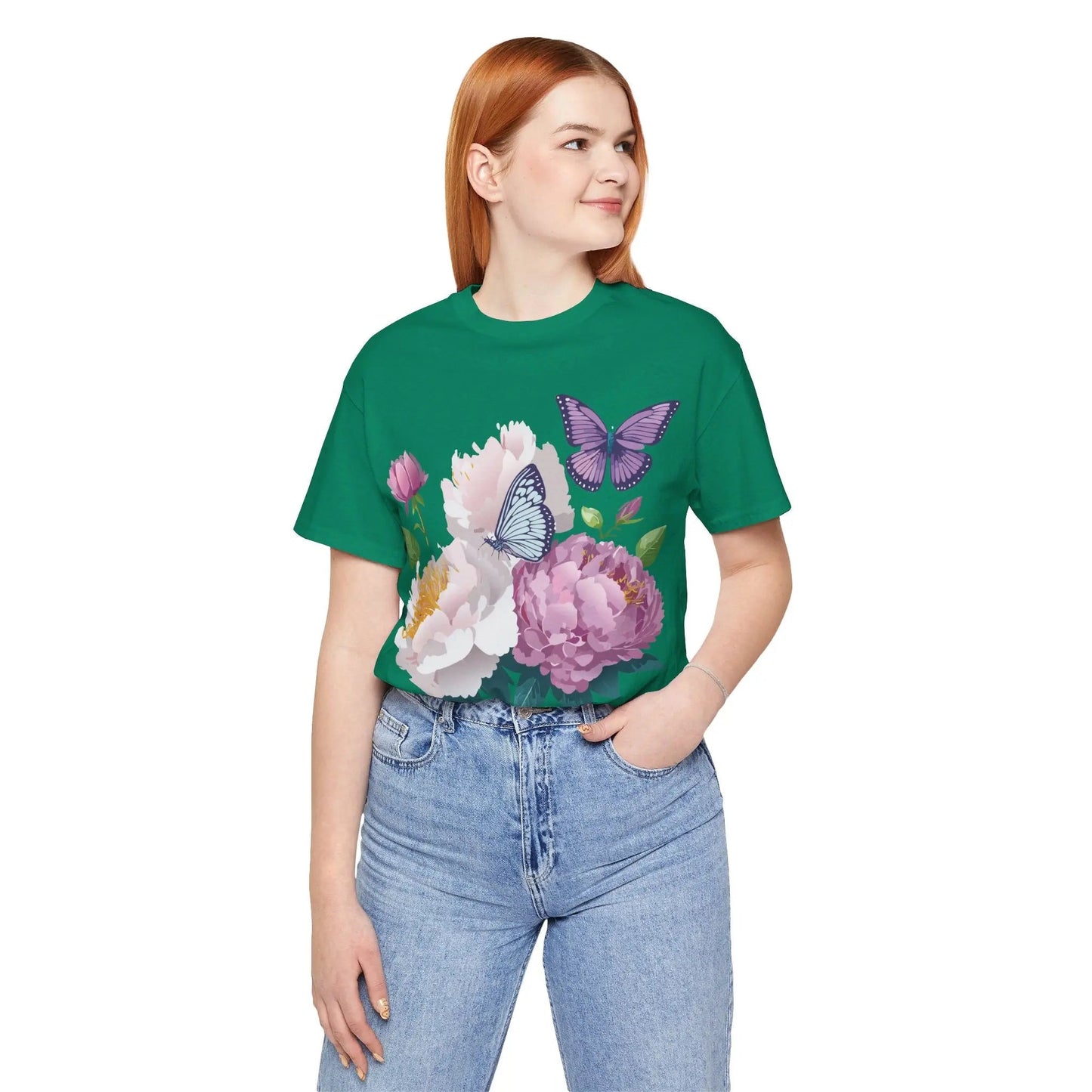 Adelpha Floral Graphic T Shirt Unisex Short Sleeve Art Design Tee Vintage Inspired