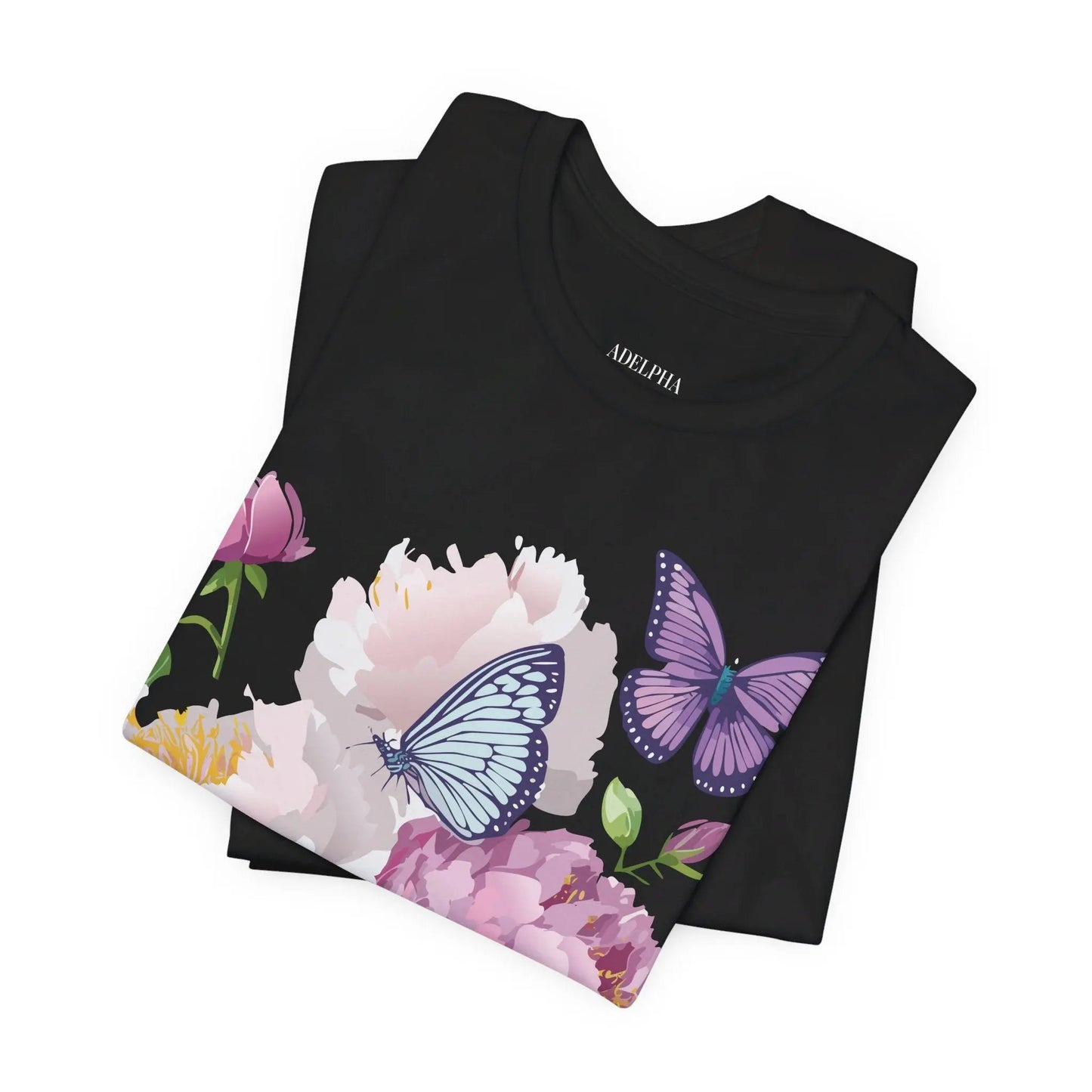 Adelpha Floral Graphic T Shirt Unisex Short Sleeve Art Design Tee Vintage Inspired