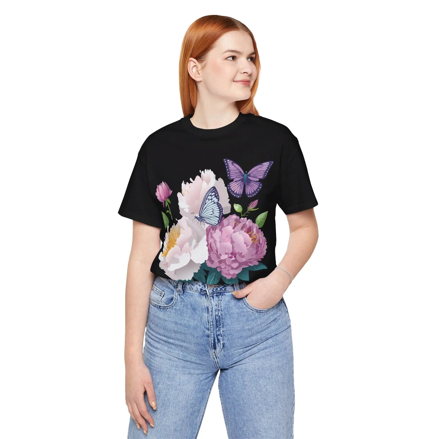 Adelpha Floral Graphic T Shirt Unisex Short Sleeve Art Design Tee Vintage Inspired