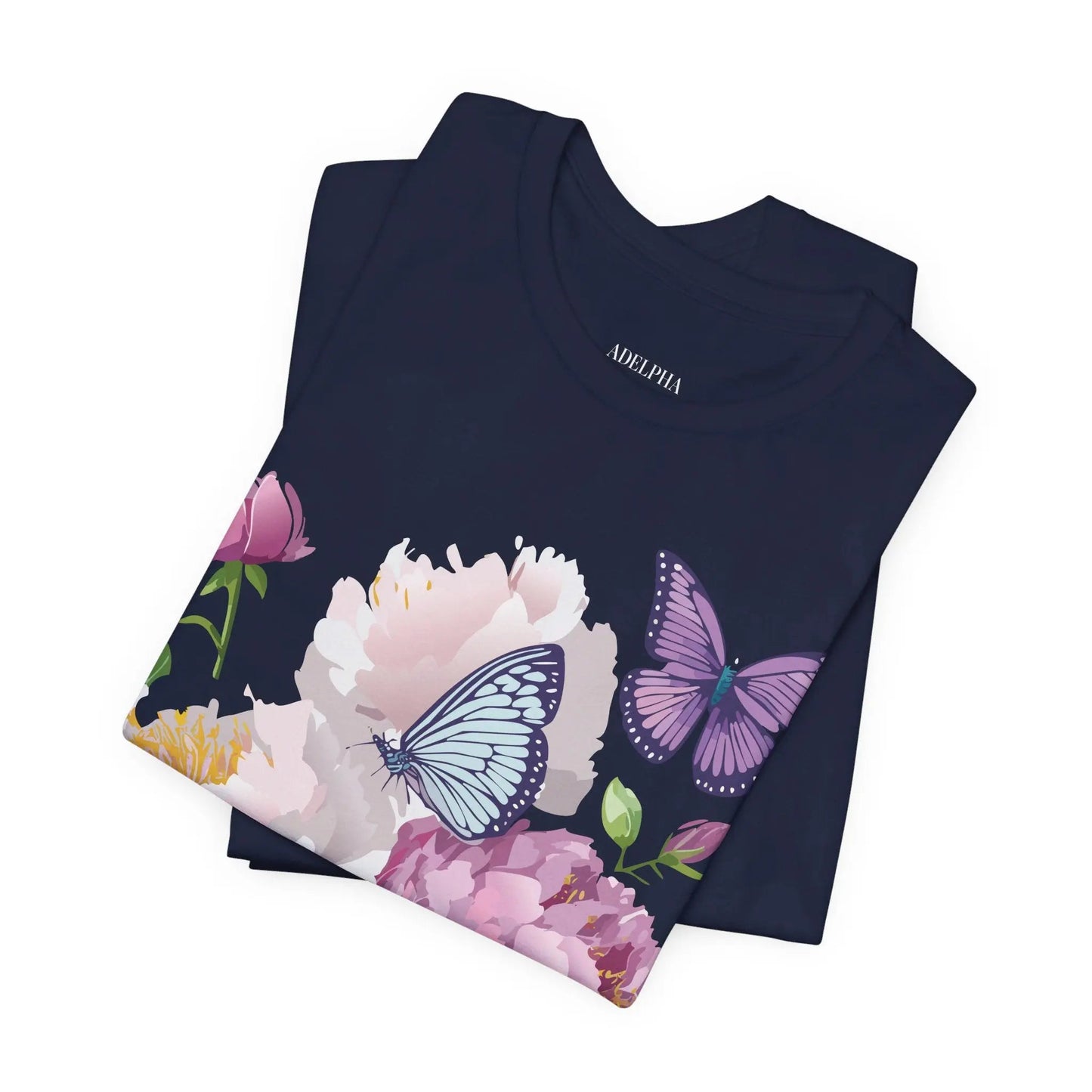Adelpha Floral Graphic T Shirt Unisex Short Sleeve Art Design Tee Vintage Inspired