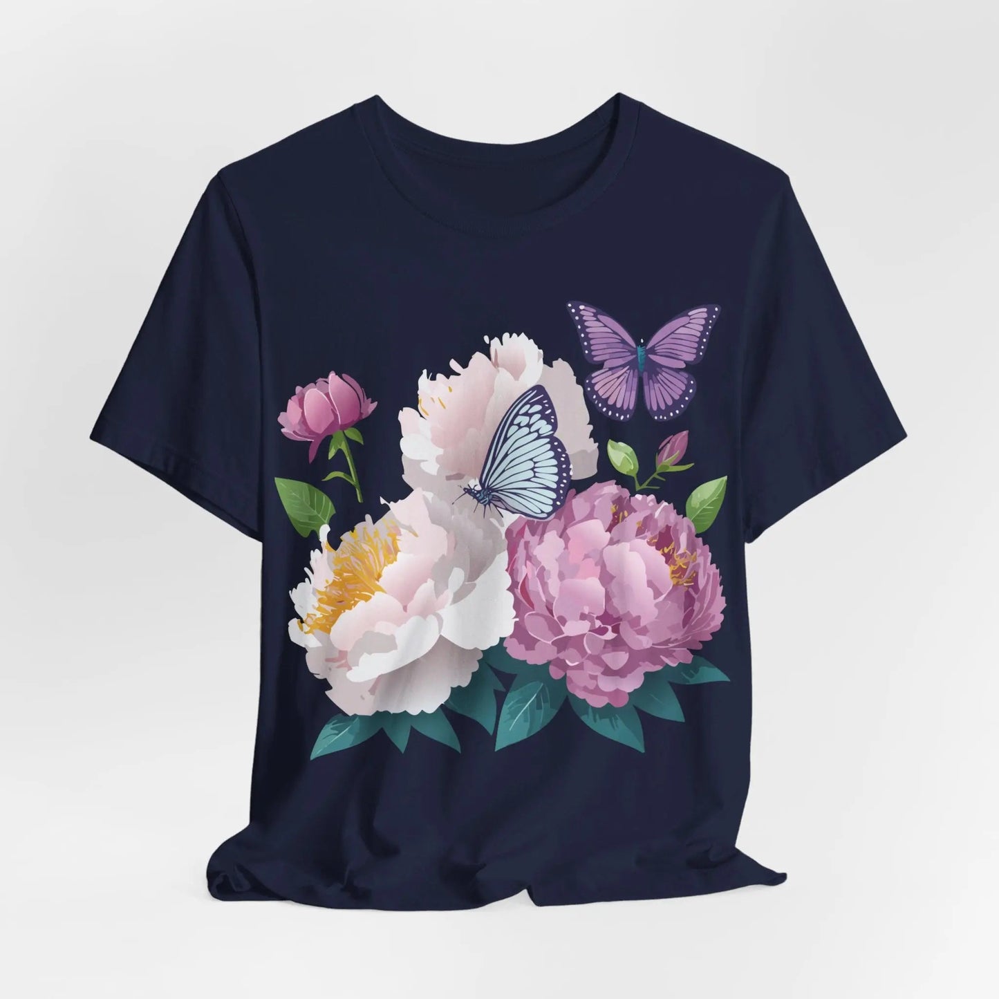 Adelpha Floral Graphic T Shirt Unisex Short Sleeve Art Design Tee Vintage Inspired