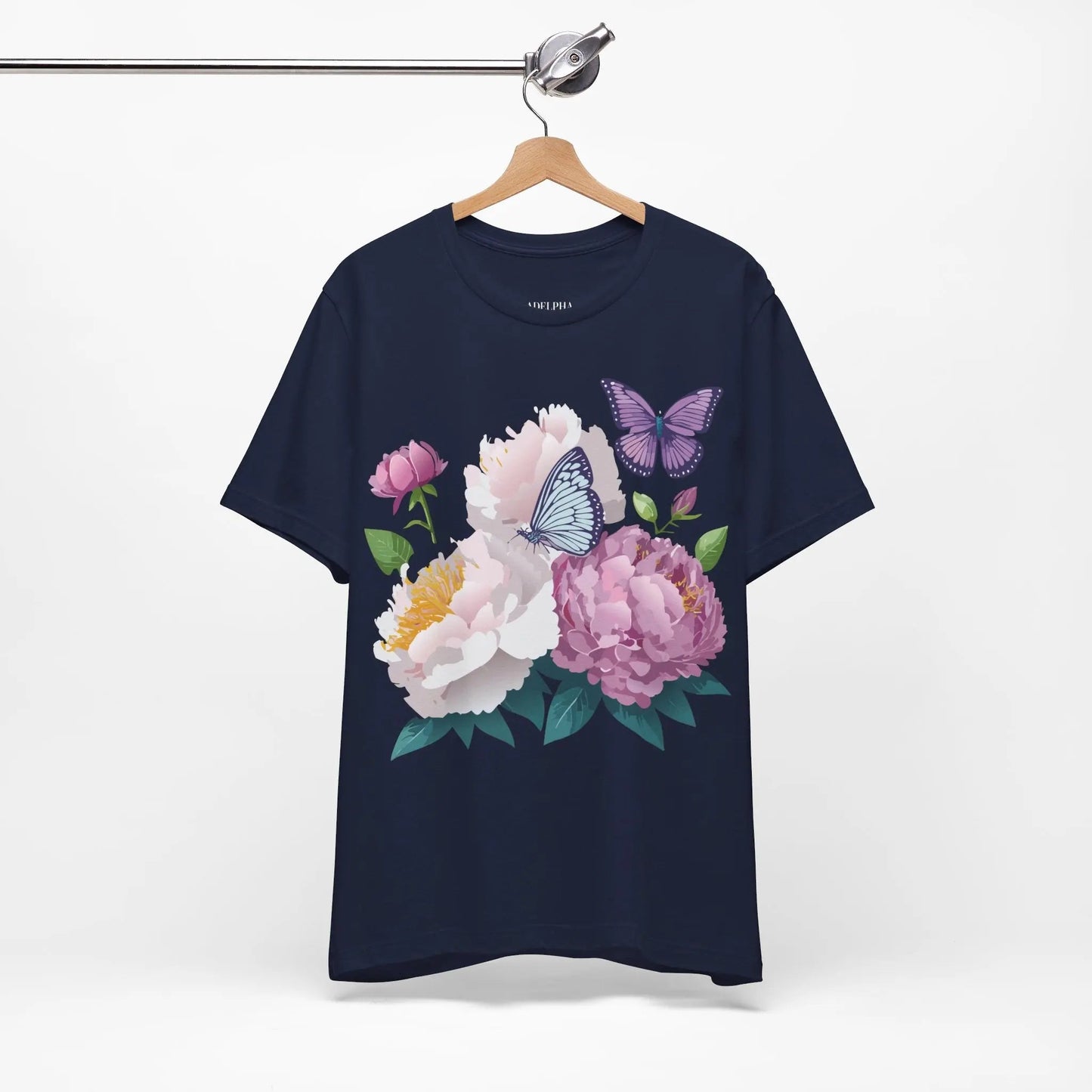 Adelpha Floral Graphic T Shirt Unisex Short Sleeve Art Design Tee Vintage Inspired