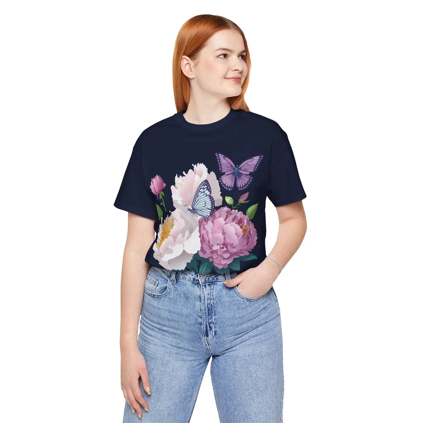 Adelpha Floral Graphic T Shirt Unisex Short Sleeve Art Design Tee Vintage Inspired