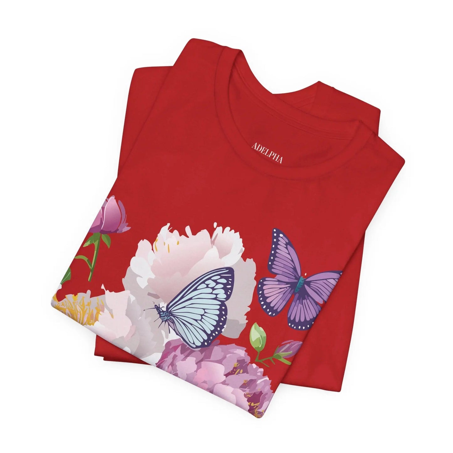 Adelpha Floral Graphic T Shirt Unisex Short Sleeve Art Design Tee Vintage Inspired