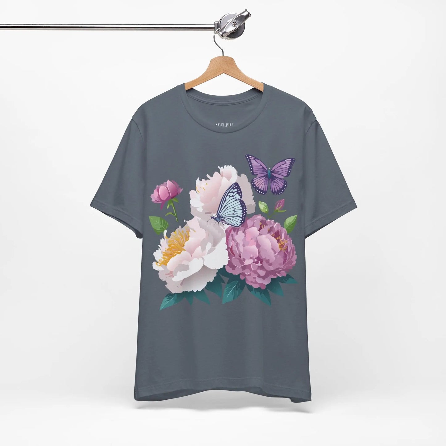 Adelpha Floral Graphic T Shirt Unisex Short Sleeve Art Design Tee Vintage Inspired