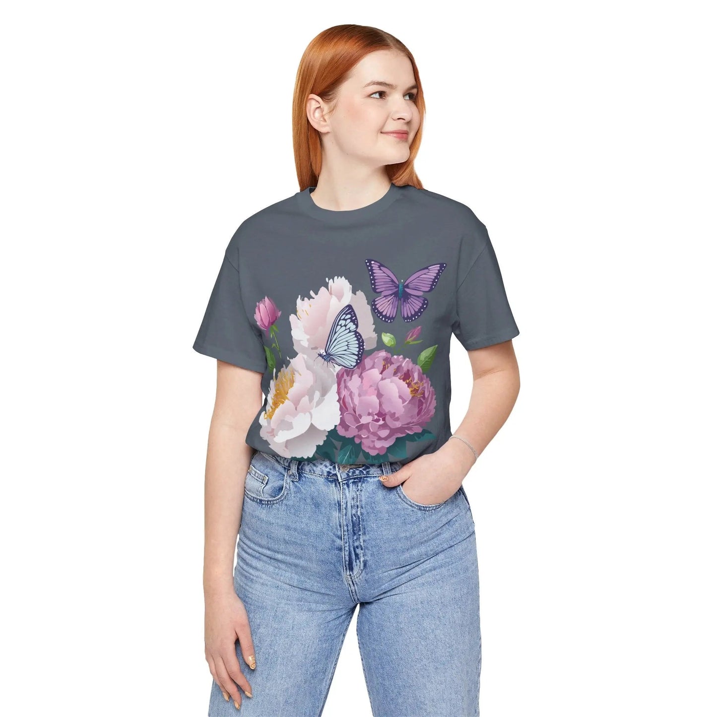 Adelpha Floral Graphic T Shirt Unisex Short Sleeve Art Design Tee Vintage Inspired