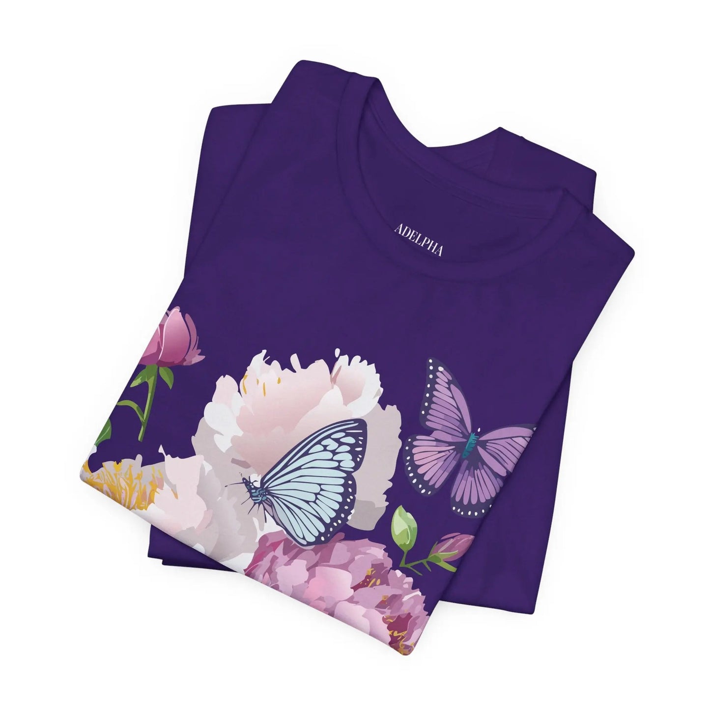 Adelpha Floral Graphic T Shirt Unisex Short Sleeve Art Design Tee Vintage Inspired