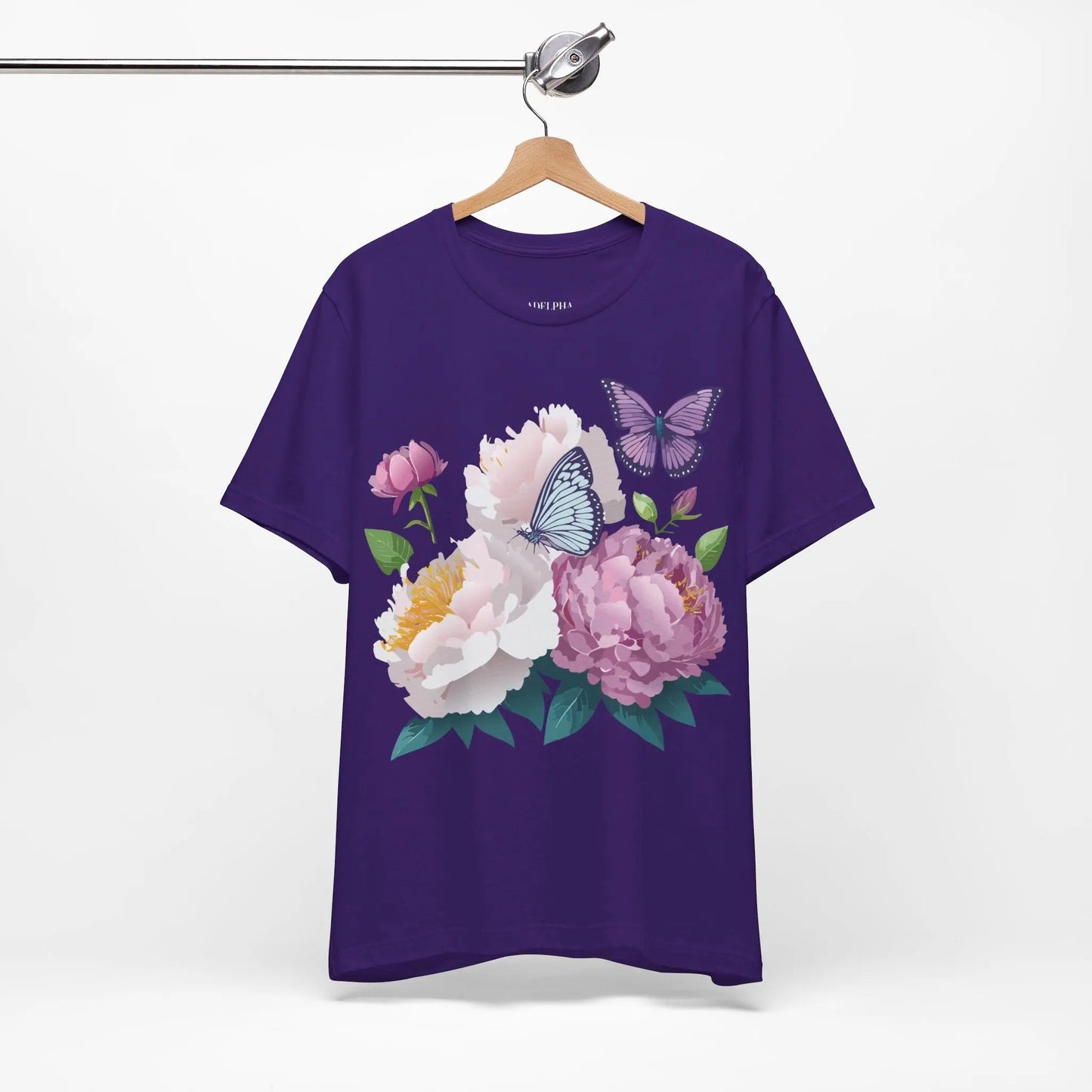 Adelpha Floral Graphic T Shirt Unisex Short Sleeve Art Design Tee Vintage Inspired