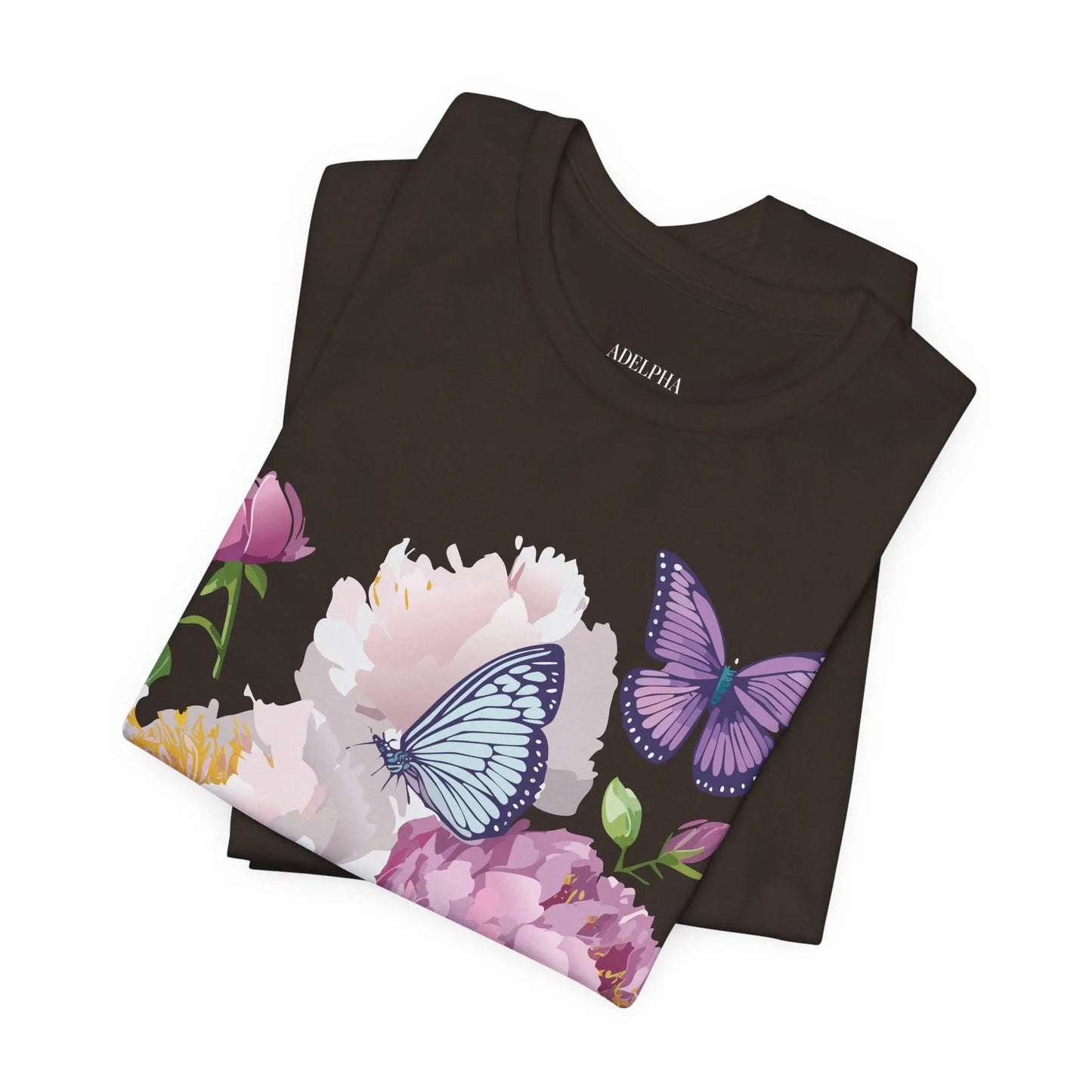 Adelpha Floral Graphic T Shirt Unisex Short Sleeve Art Design Tee Vintage Inspired