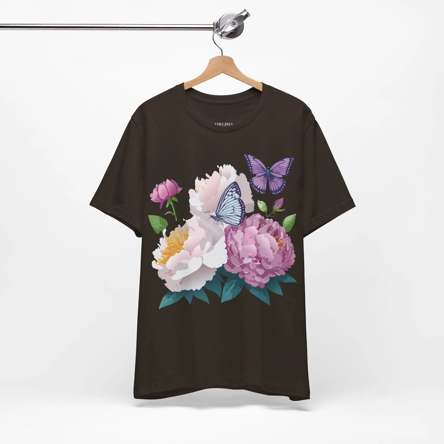 Adelpha Floral Graphic T Shirt Unisex Short Sleeve Art Design Tee Vintage Inspired