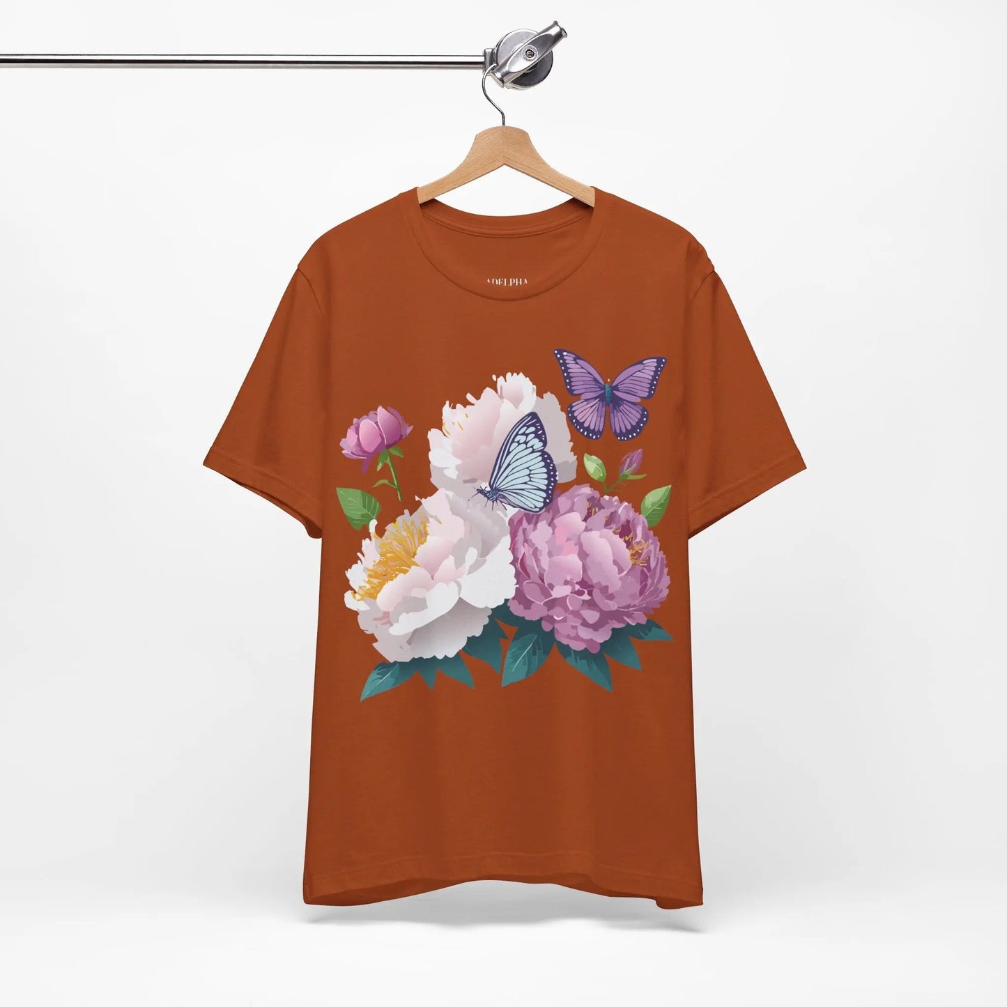 Adelpha Floral Graphic T Shirt Unisex Short Sleeve Art Design Tee Vintage Inspired