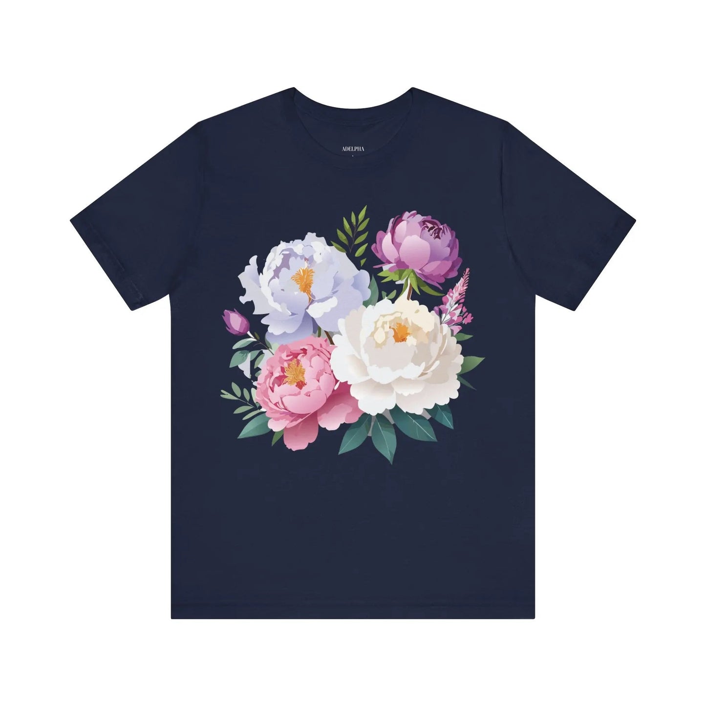 Floral Graphic T Shirt Unisex Jersey Short Sleeve Adelpha Art Tee Vintage Style Casual