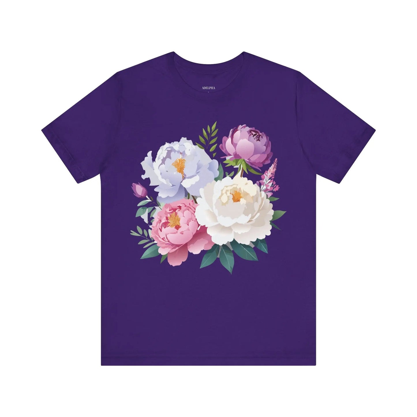 Floral Graphic T Shirt Unisex Jersey Short Sleeve Adelpha Art Tee Vintage Style Casual