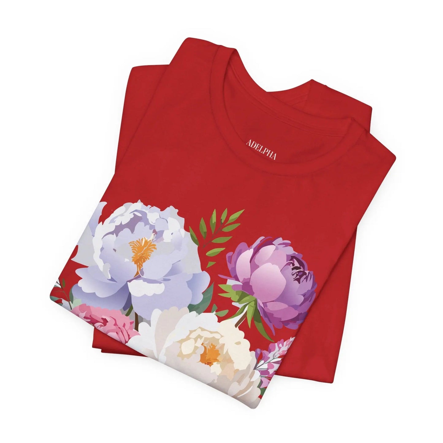 Floral Graphic T Shirt Unisex Jersey Short Sleeve Adelpha Art Tee Vintage Style Casual