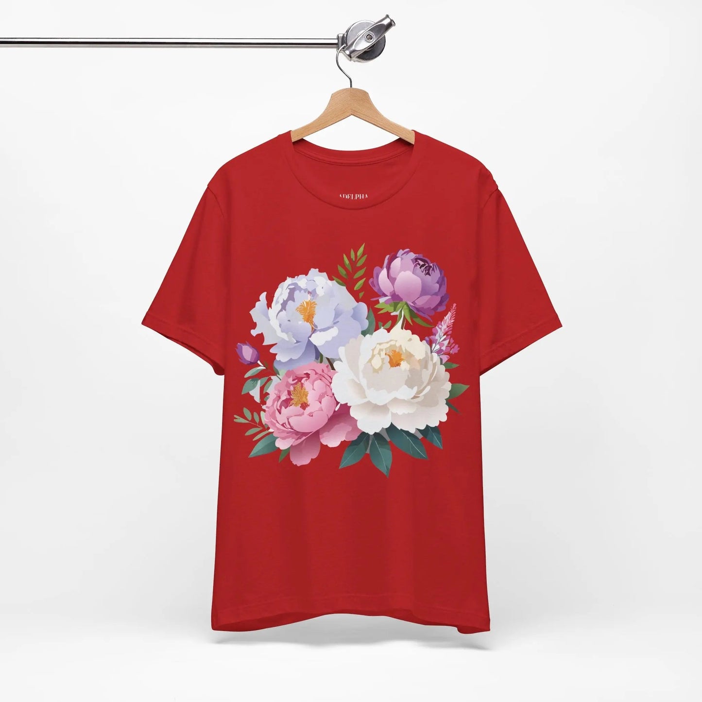 Floral Graphic T Shirt Unisex Jersey Short Sleeve Adelpha Art Tee Vintage Style Casual