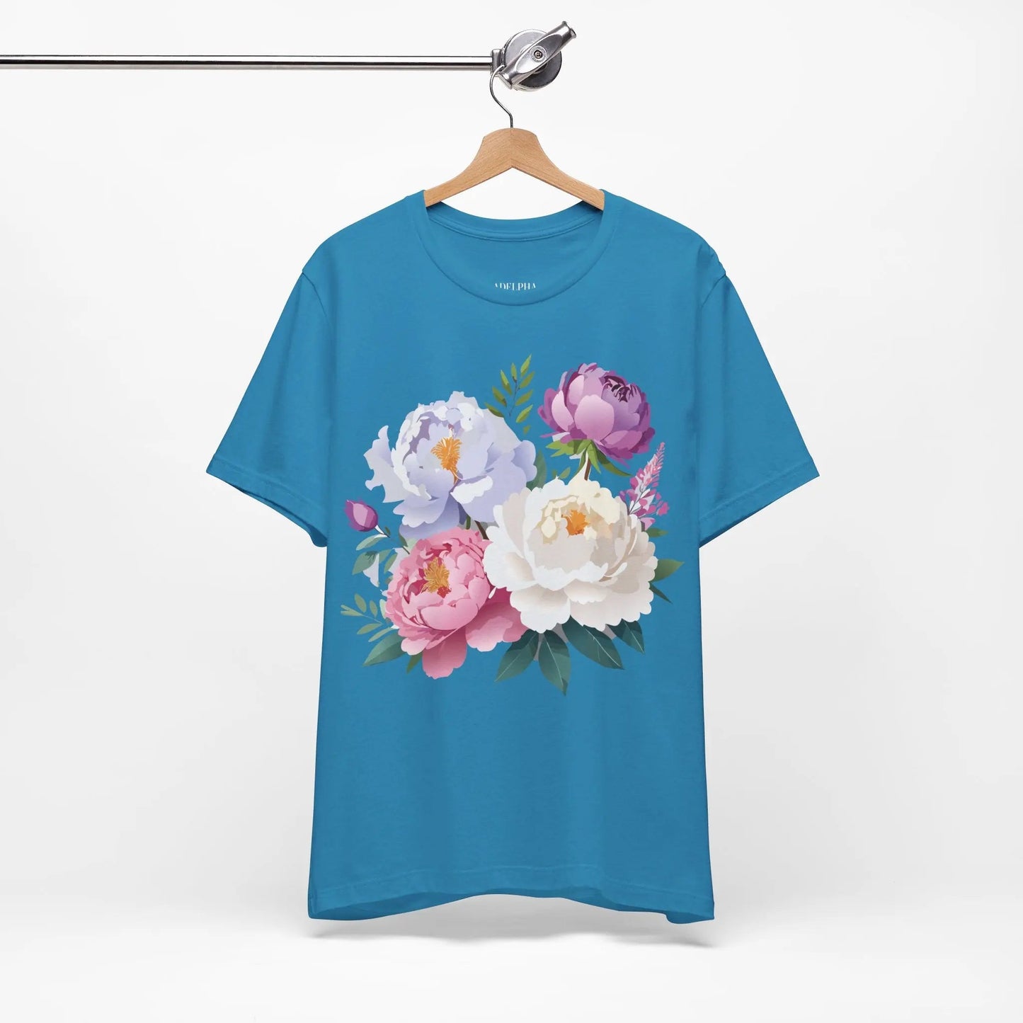 Floral Graphic T Shirt Unisex Jersey Short Sleeve Adelpha Art Tee Vintage Style Casual