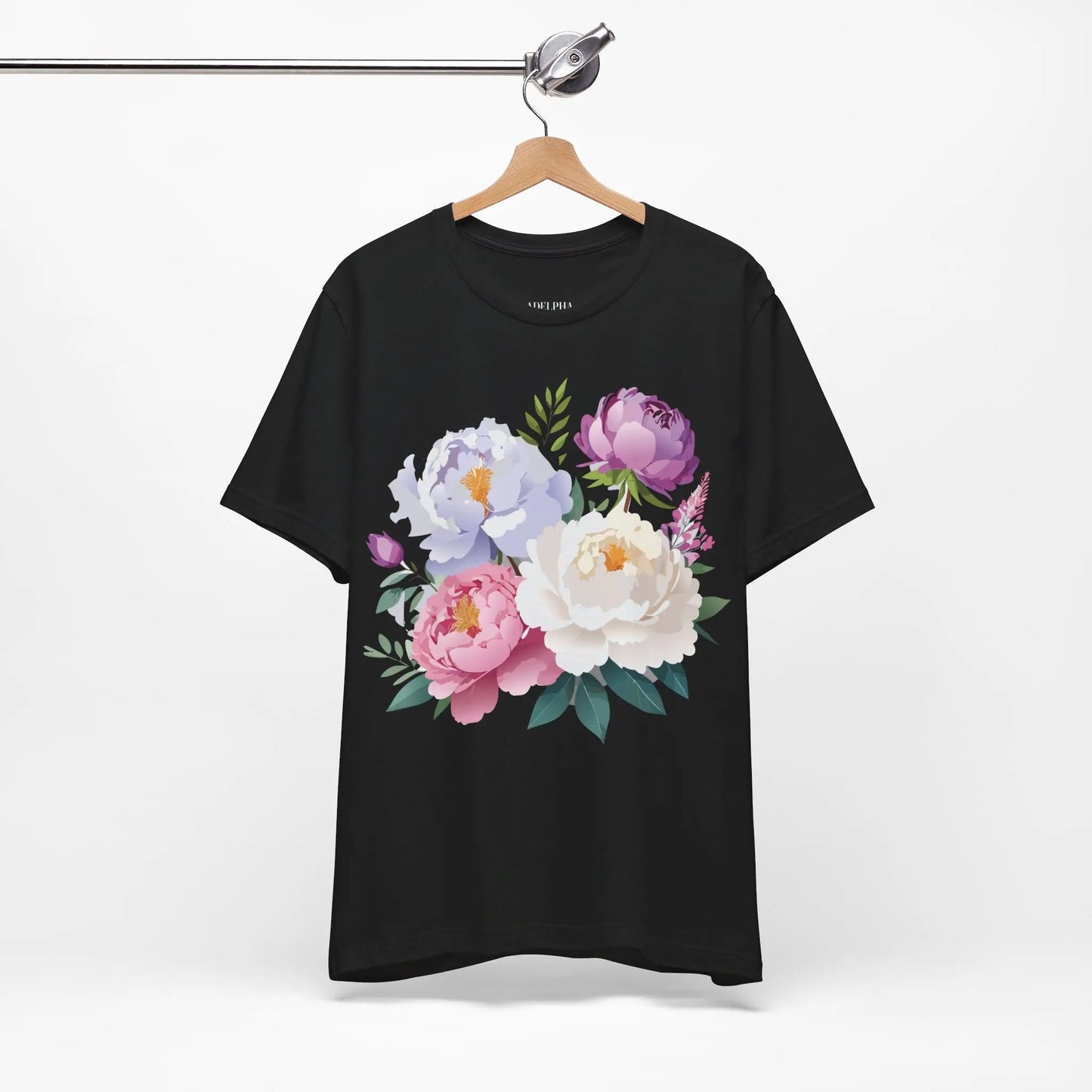 Floral Graphic T Shirt Unisex Jersey Short Sleeve Adelpha Art Tee Vintage Style Casual