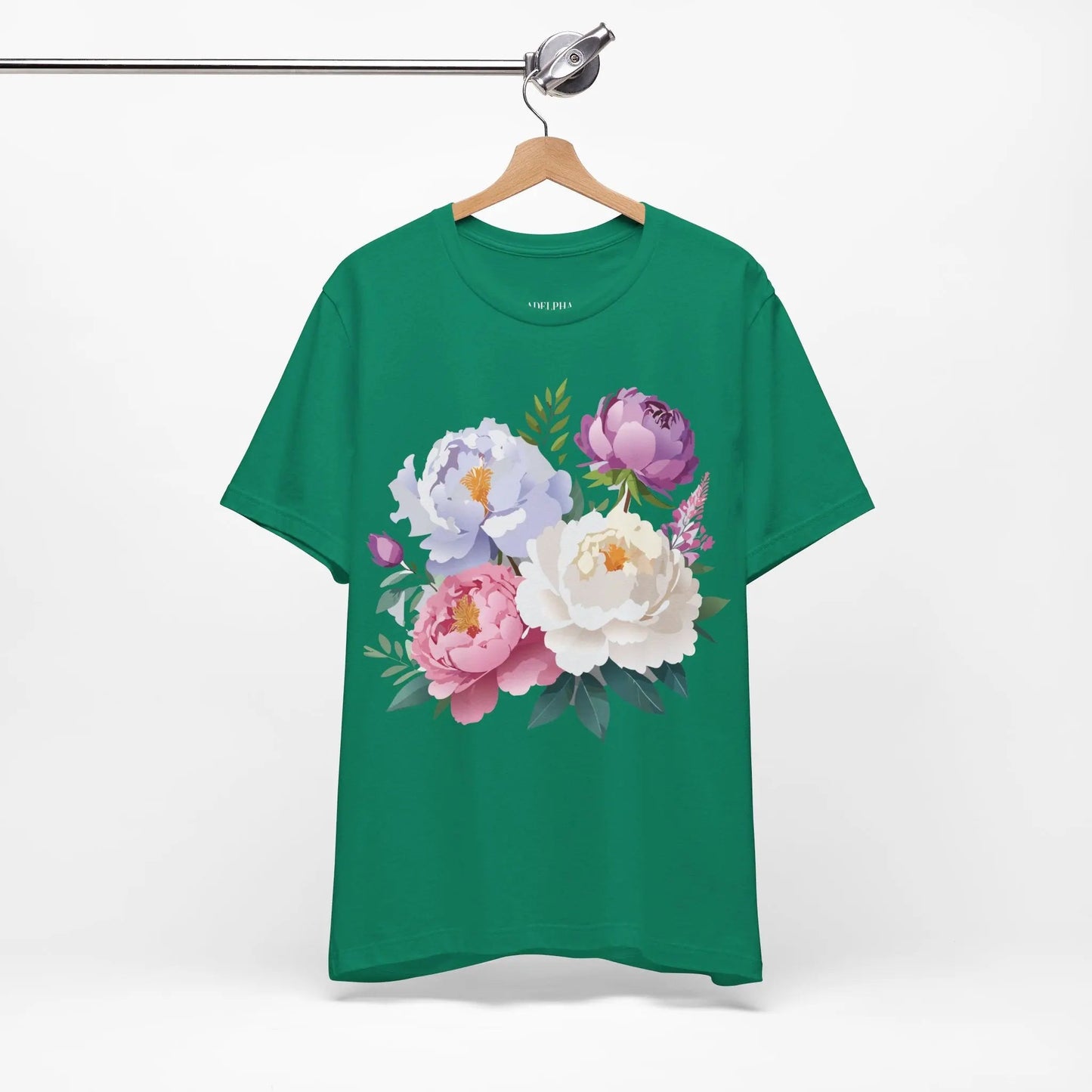 Floral Graphic T Shirt Unisex Jersey Short Sleeve Adelpha Art Tee Vintage Style Casual