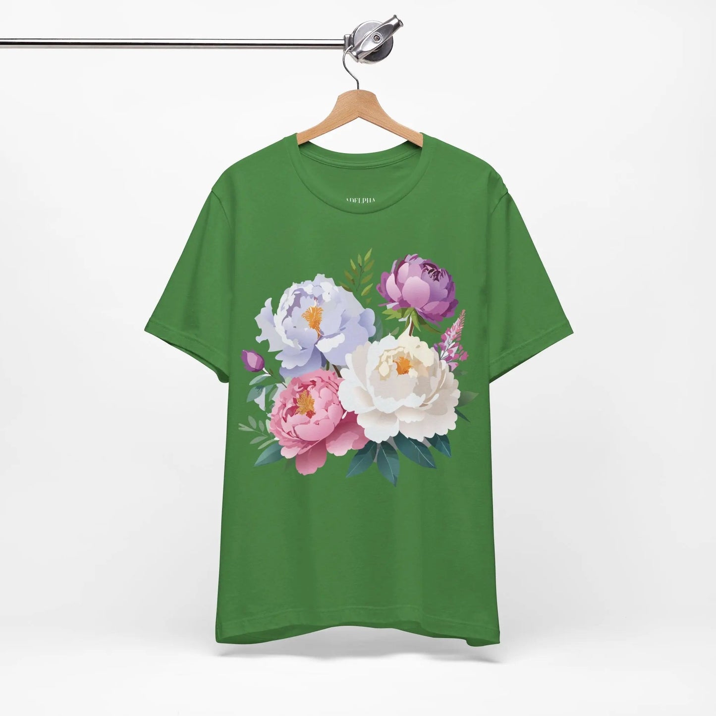 Floral Graphic T Shirt Unisex Jersey Short Sleeve Adelpha Art Tee Vintage Style Casual