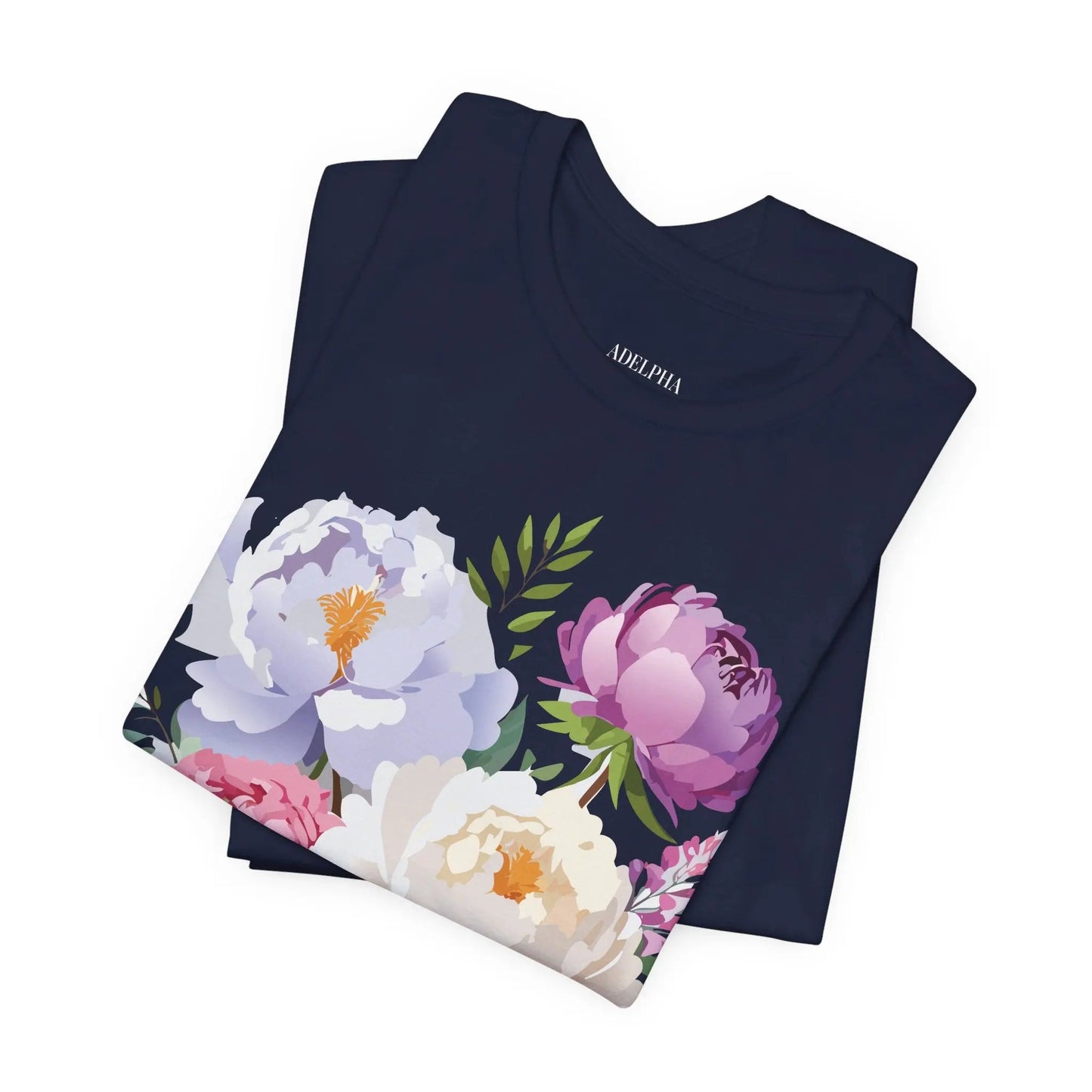 Floral Graphic T Shirt Unisex Jersey Short Sleeve Adelpha Art Tee Vintage Style Casual