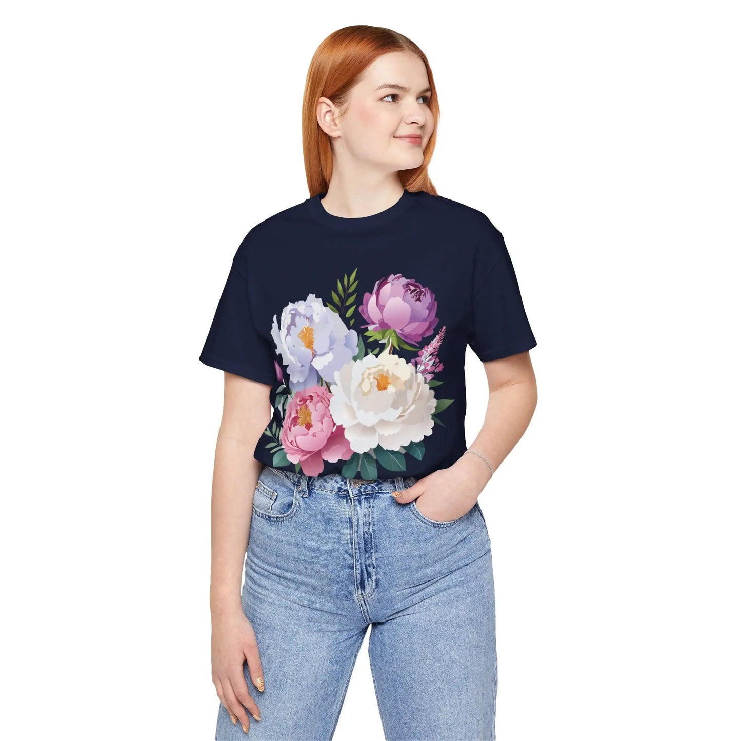 Floral Graphic T Shirt Unisex Jersey Short Sleeve Adelpha Art Tee Vintage Style Casual