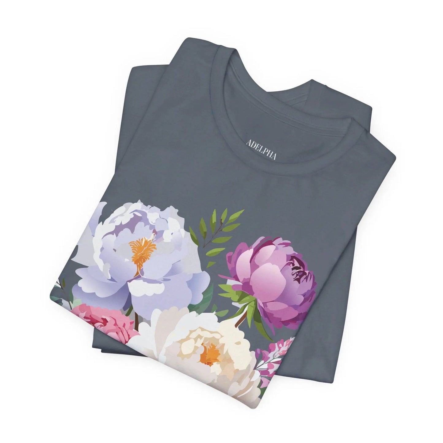 Floral Graphic T Shirt Unisex Jersey Short Sleeve Adelpha Art Tee Vintage Style Casual