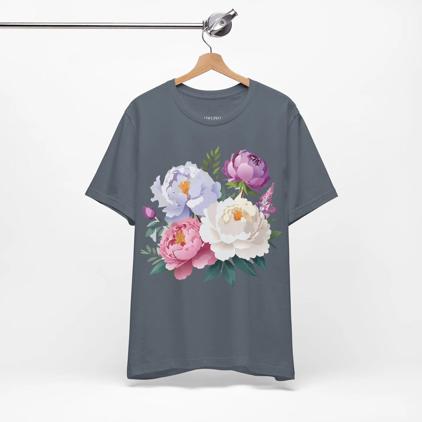 Floral Graphic T Shirt Unisex Jersey Short Sleeve Adelpha Art Tee Vintage Style Casual