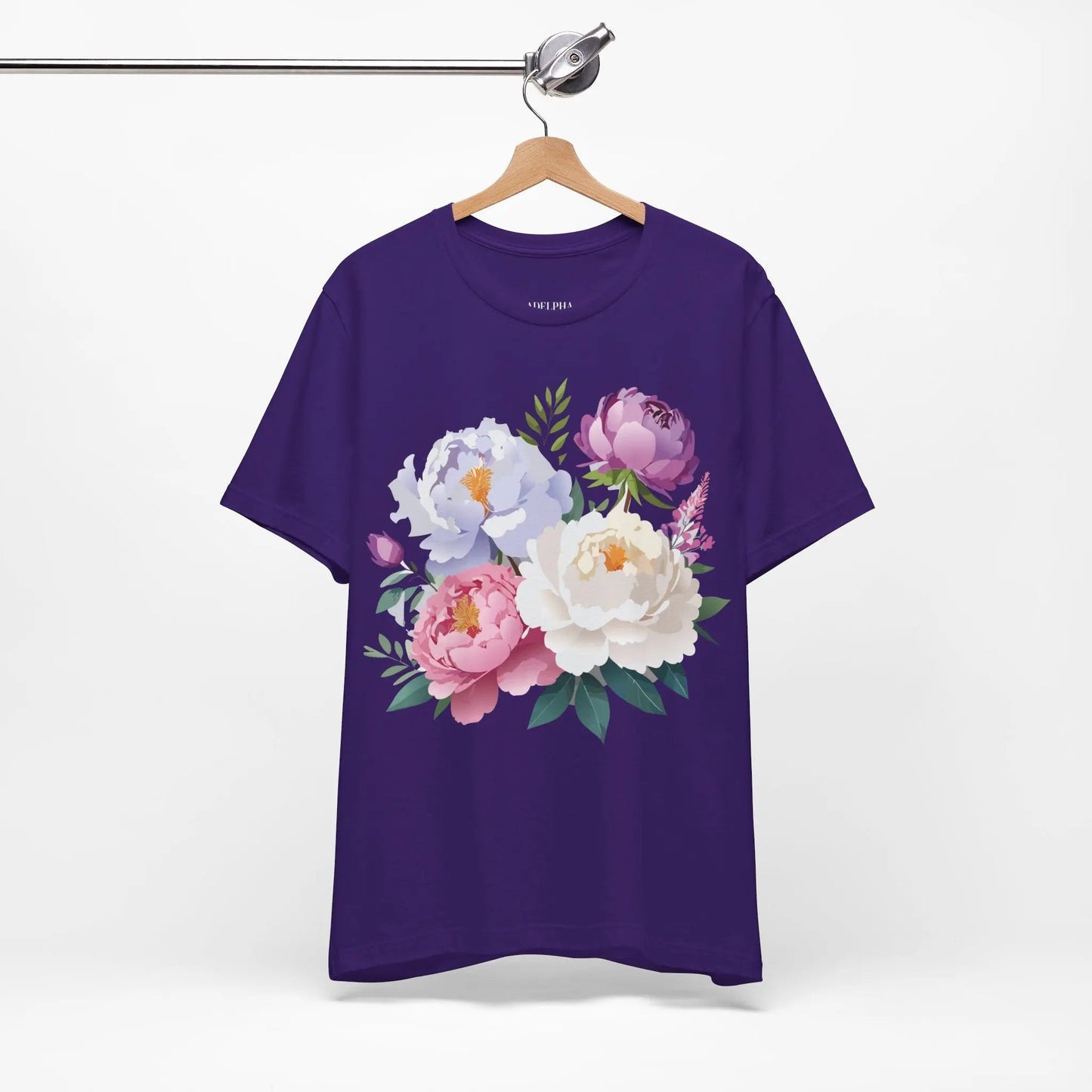 Floral Graphic T Shirt Unisex Jersey Short Sleeve Adelpha Art Tee Vintage Style Casual