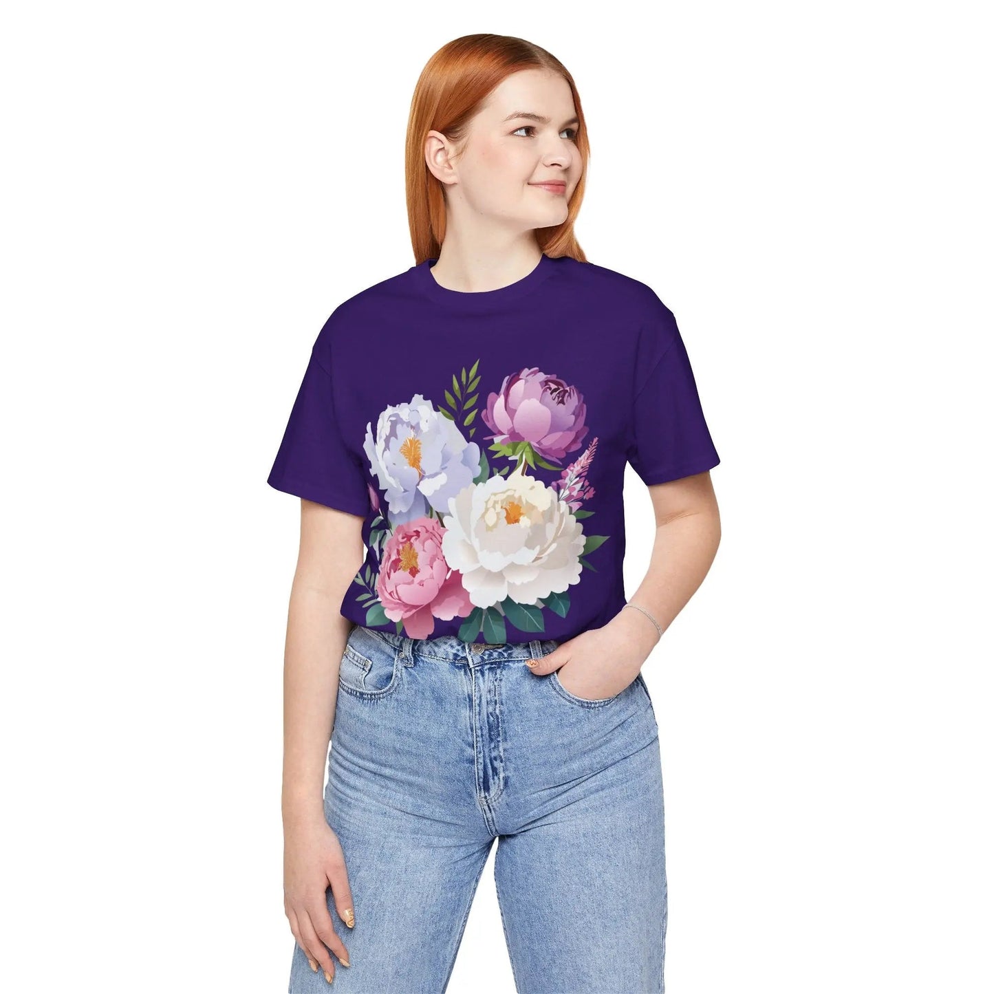 Floral Graphic T Shirt Unisex Jersey Short Sleeve Adelpha Art Tee Vintage Style Casual