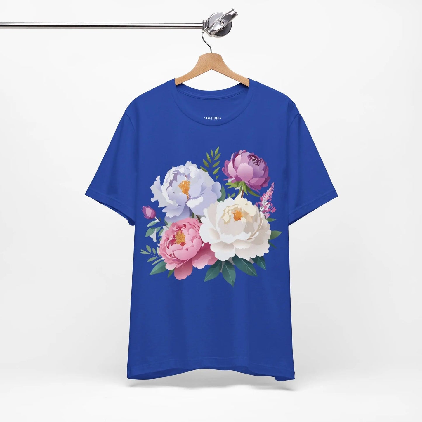 Floral Graphic T Shirt Unisex Jersey Short Sleeve Adelpha Art Tee Vintage Style Casual