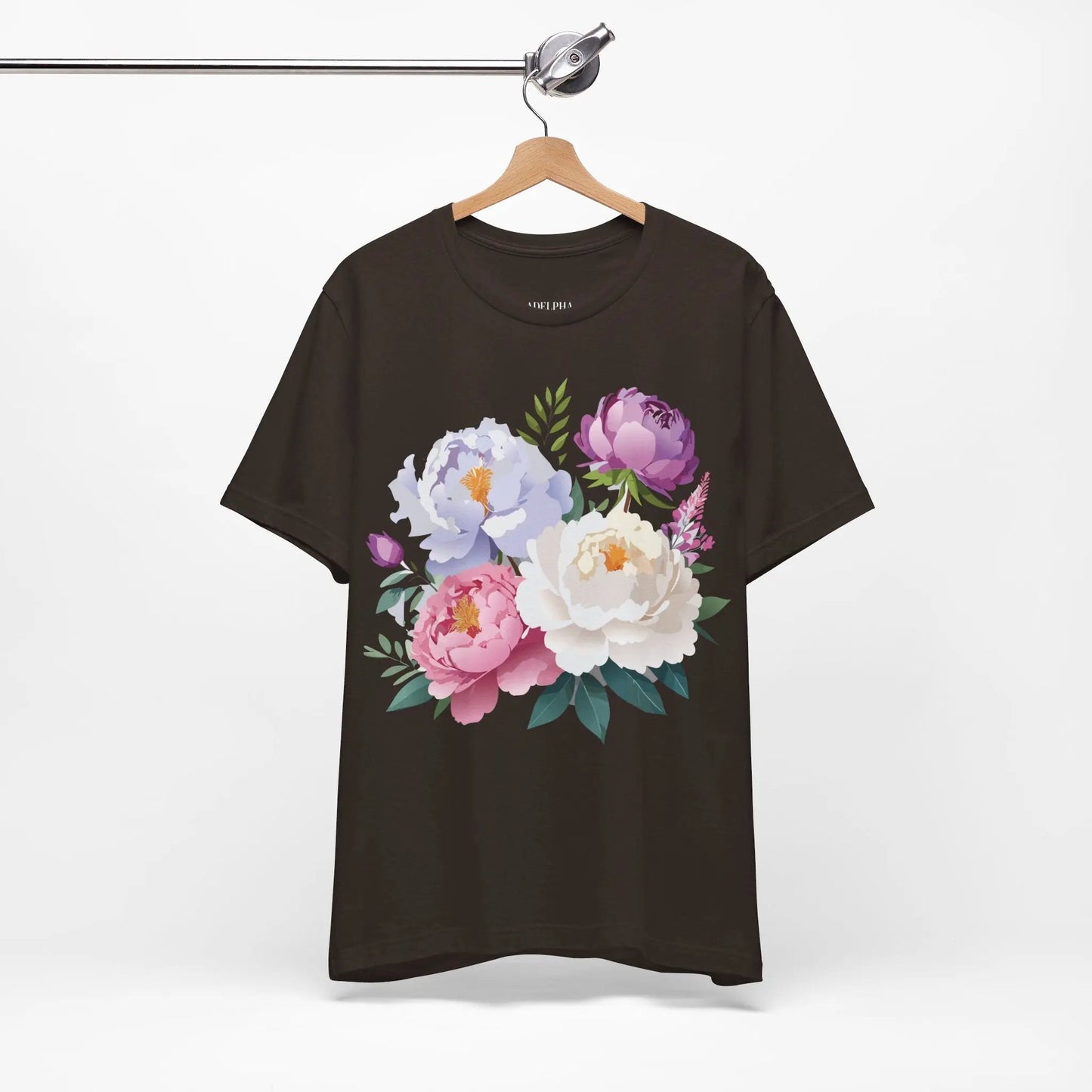 Floral Graphic T Shirt Unisex Jersey Short Sleeve Adelpha Art Tee Vintage Style Casual