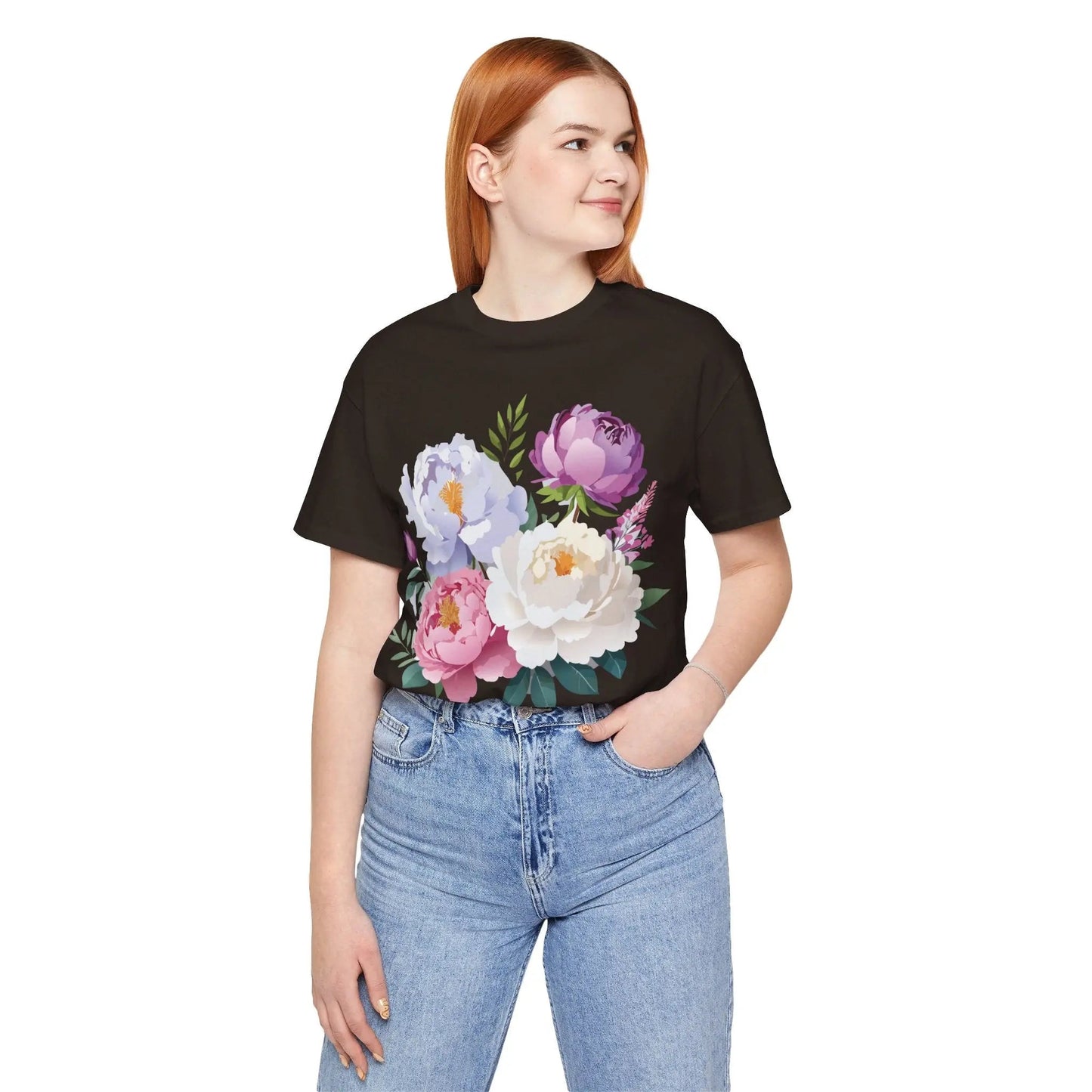 Floral Graphic T Shirt Unisex Jersey Short Sleeve Adelpha Art Tee Vintage Style Casual