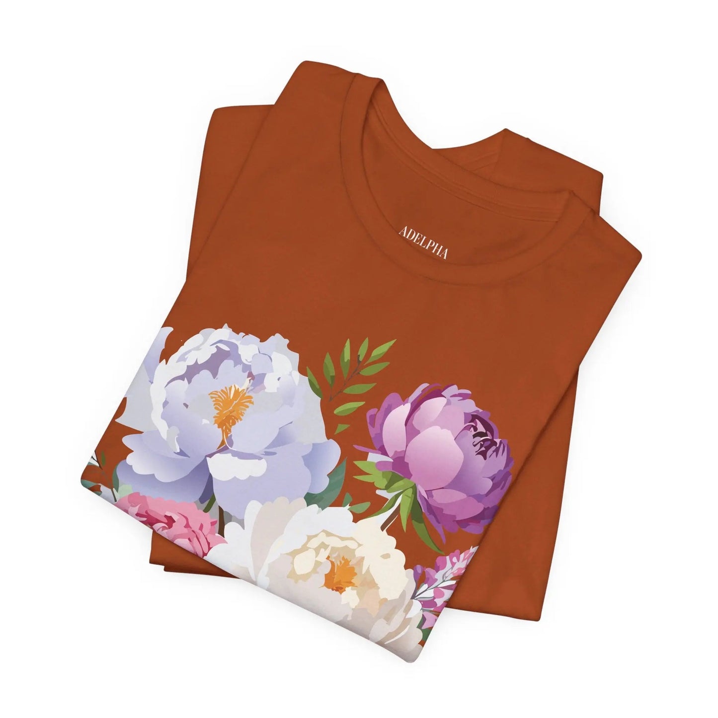Floral Graphic T Shirt Unisex Jersey Short Sleeve Adelpha Art Tee Vintage Style Casual