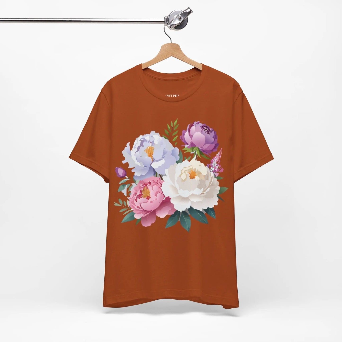 Floral Graphic T Shirt Unisex Jersey Short Sleeve Adelpha Art Tee Vintage Style Casual