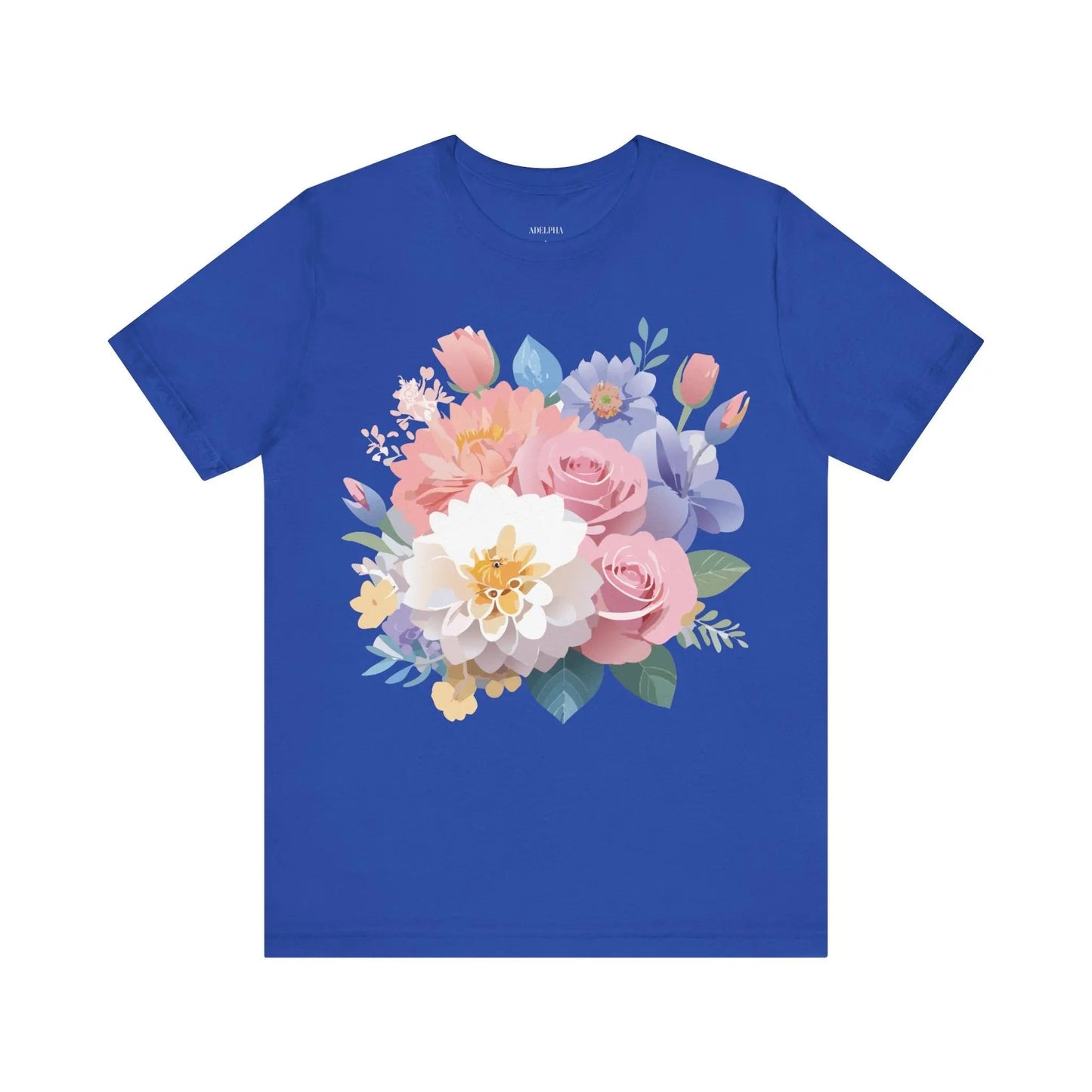 Floral Graphic T Shirt Unisex Short Sleeve Art Design Tee Adelpha Vintage Inspired