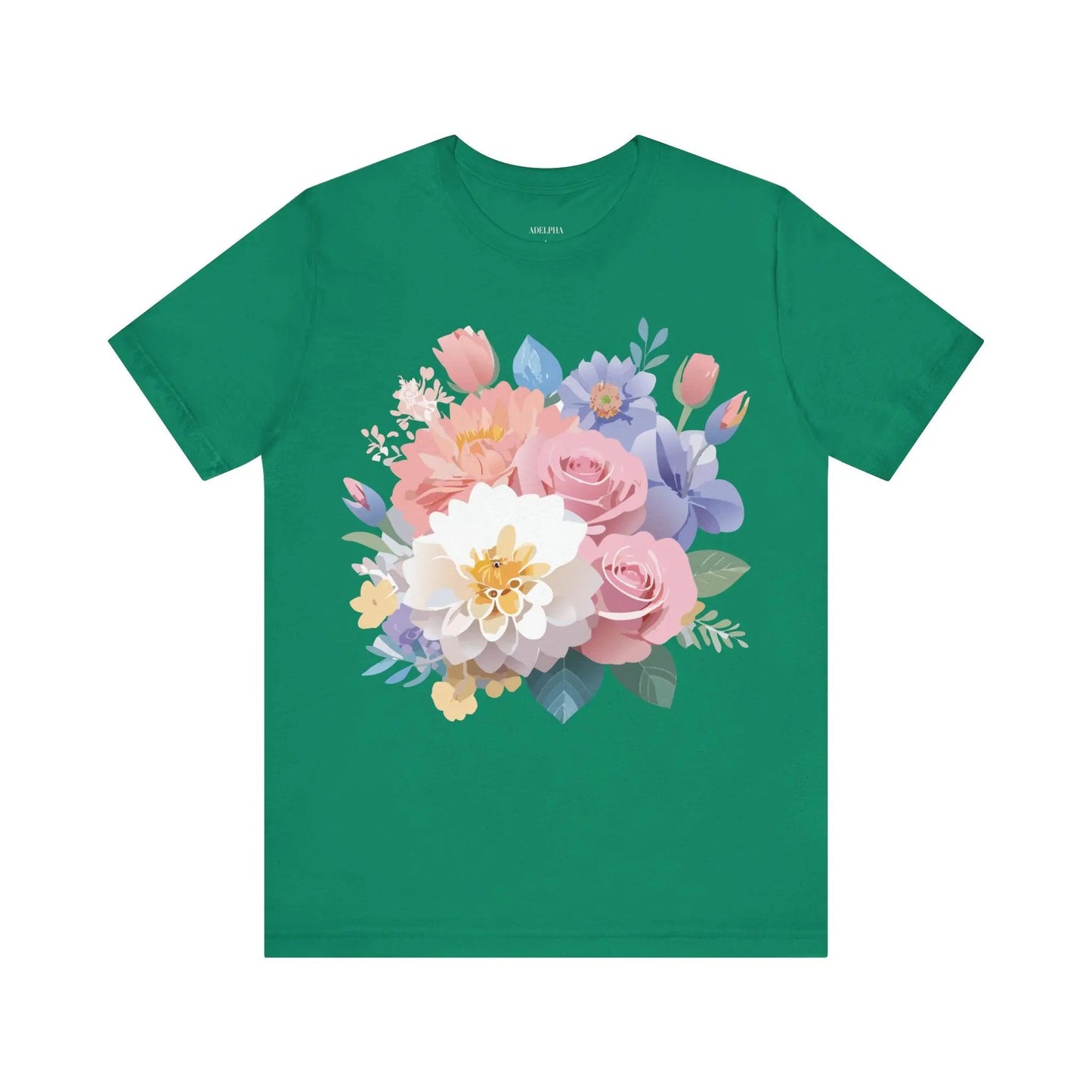 Floral Graphic T Shirt Unisex Short Sleeve Art Design Tee Adelpha Vintage Inspired