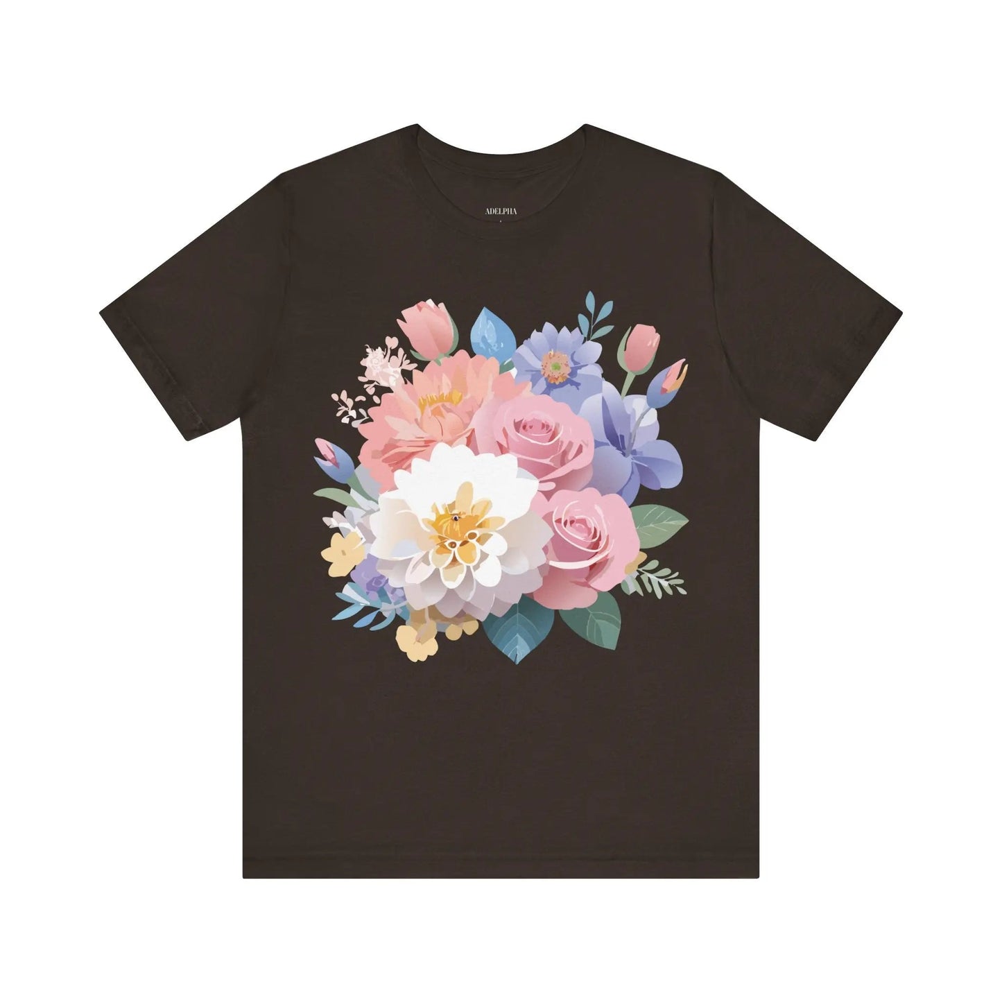 Floral Graphic T Shirt Unisex Short Sleeve Art Design Tee Adelpha Vintage Inspired
