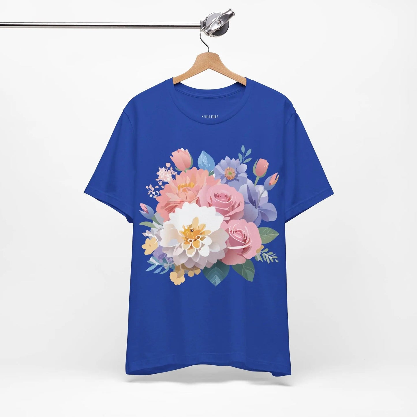 Floral Graphic T Shirt Unisex Short Sleeve Art Design Tee Adelpha Vintage Inspired