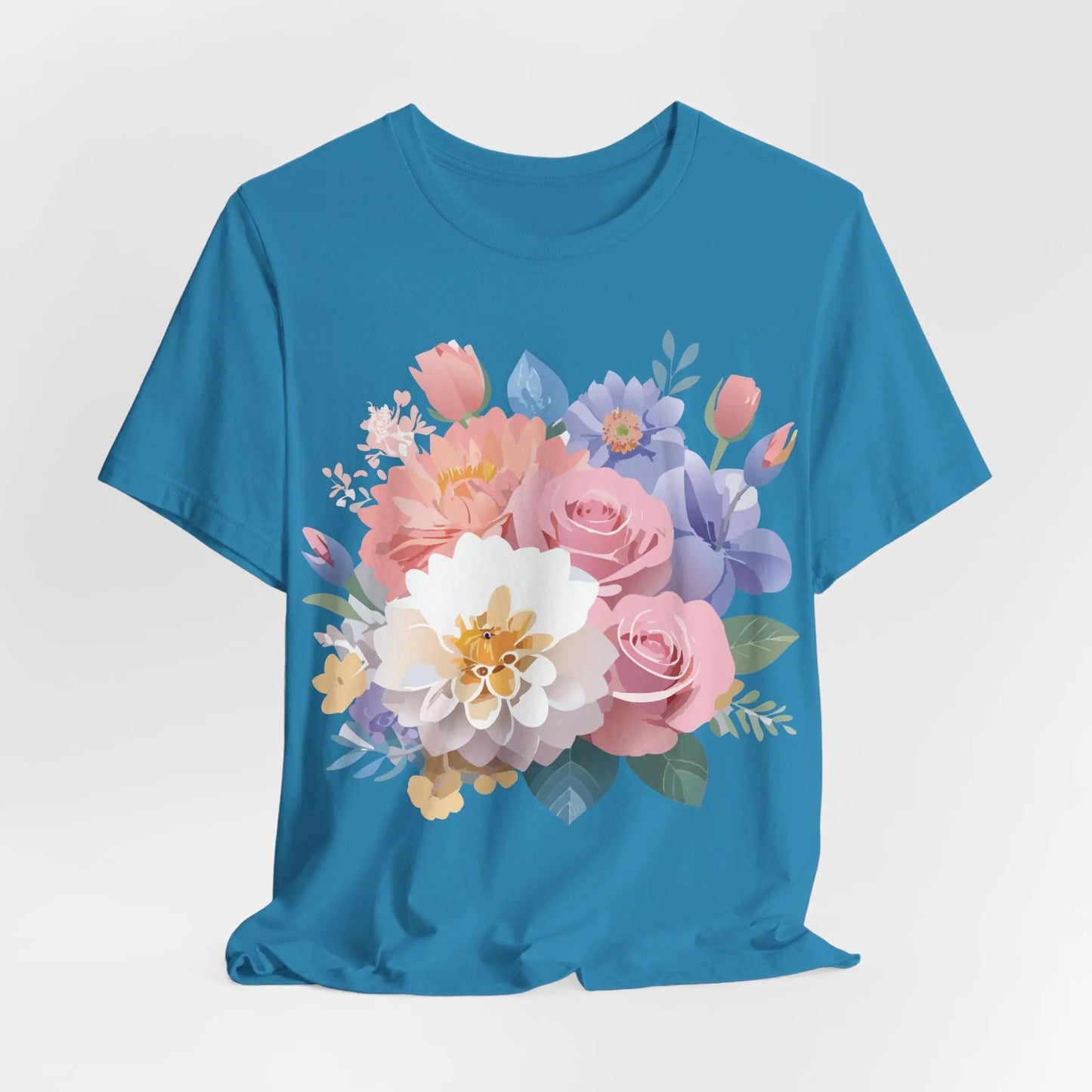 Floral Graphic T Shirt Unisex Short Sleeve Art Design Tee Adelpha Vintage Inspired