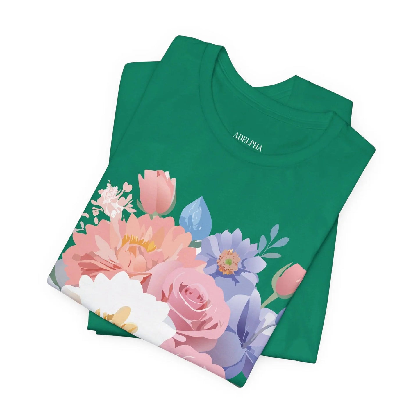 Floral Graphic T Shirt Unisex Short Sleeve Art Design Tee Adelpha Vintage Inspired