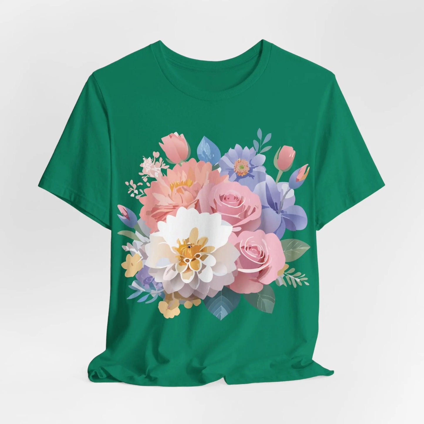 Floral Graphic T Shirt Unisex Short Sleeve Art Design Tee Adelpha Vintage Inspired